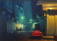 Zulfiqar Ali Zulfi, Rang Mahal Street, 30 x 40 Inch, Oil on Canvas, Cityscape Painting-AC-ZUZ-069